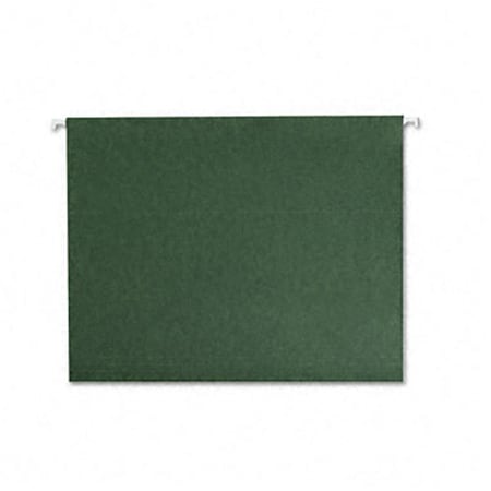 Made-To-Stick Hanging File Folders- Untabbed- 11 Point Stock- Letter- Green- 25/Box, 25PK MA9155